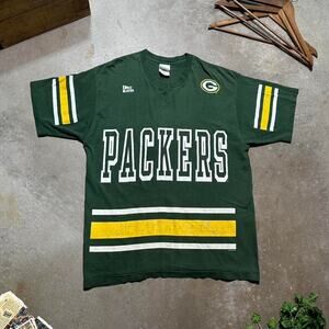Vintage 90s Pro Player Single Stitch Green Bay Packers Brett Favre Jersey Shirt